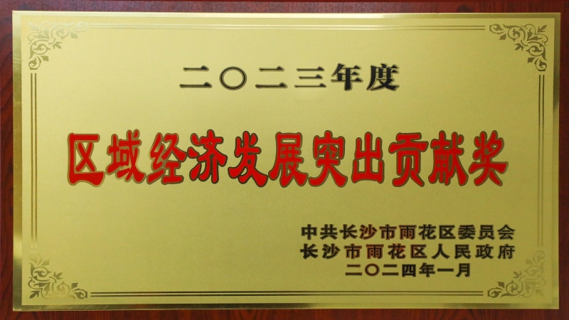 中机国际荣获雨花区“区域经济发展突出贡献奖”